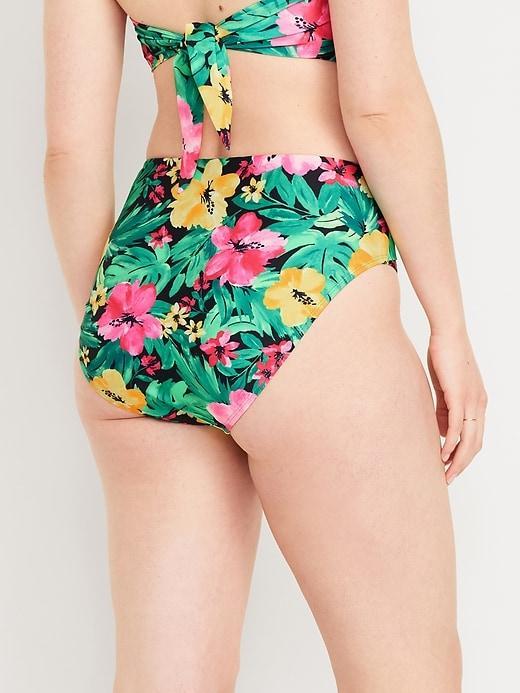 High-Waisted Bikini Swim Bottoms Product Image