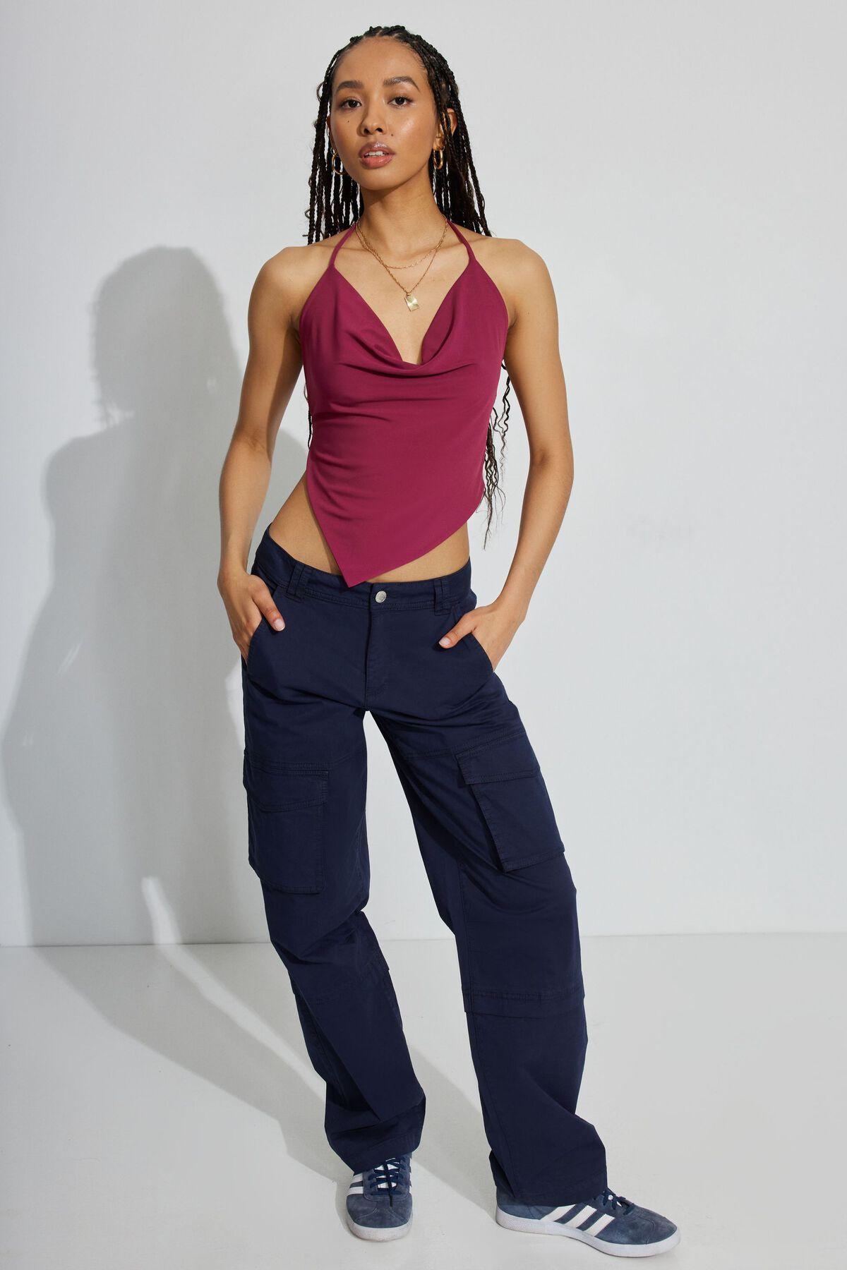 Slinky Cowl Halter Top Product Image