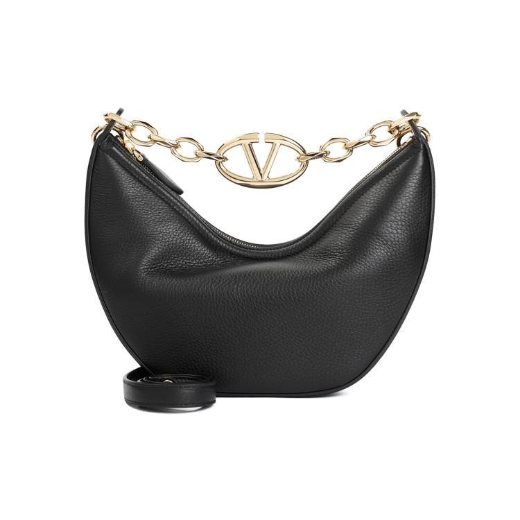 VALENTINO GARAVANI Small Vlogo Leather Bag In Black Product Image