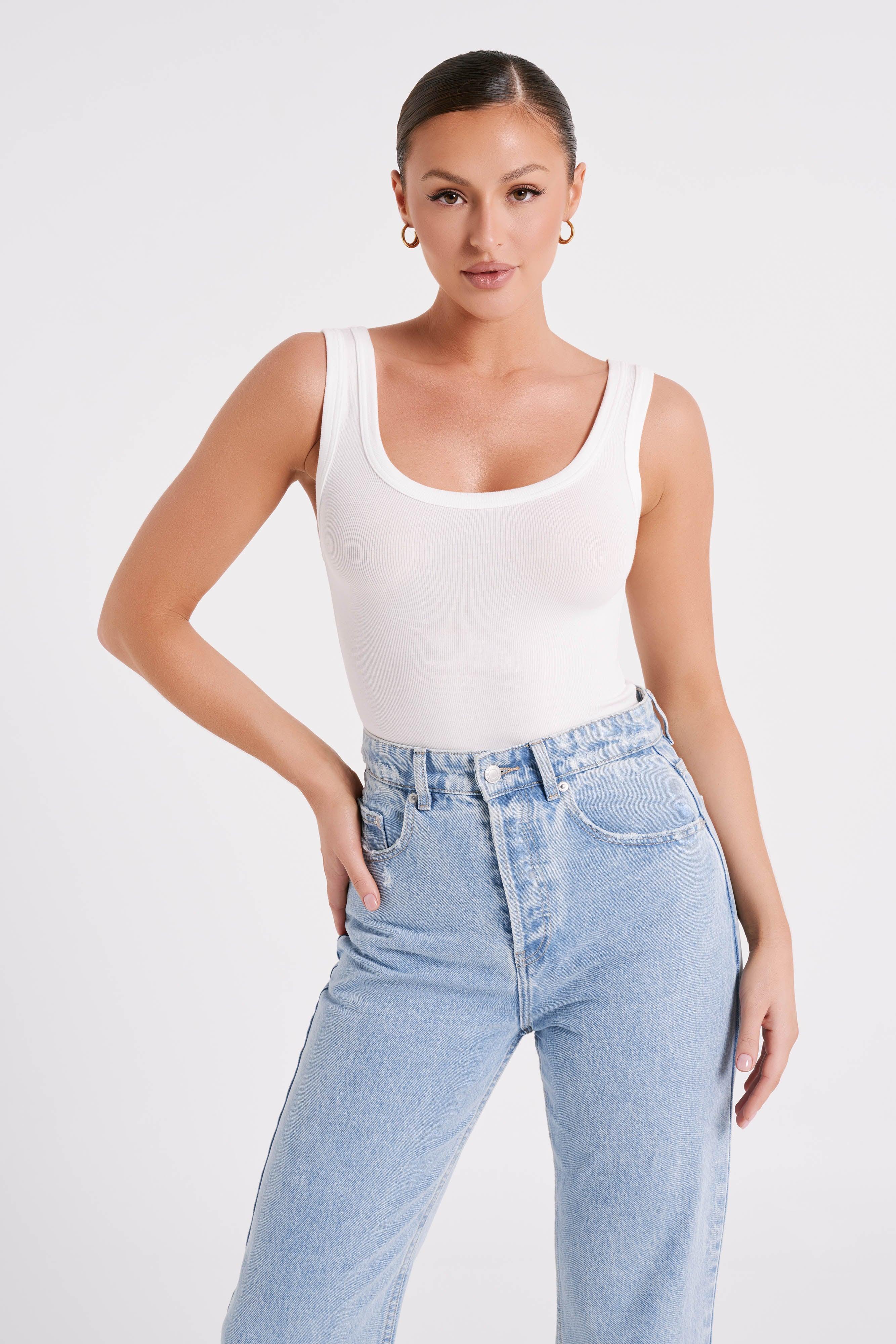 Chandler Modal Tank Top - White Product Image