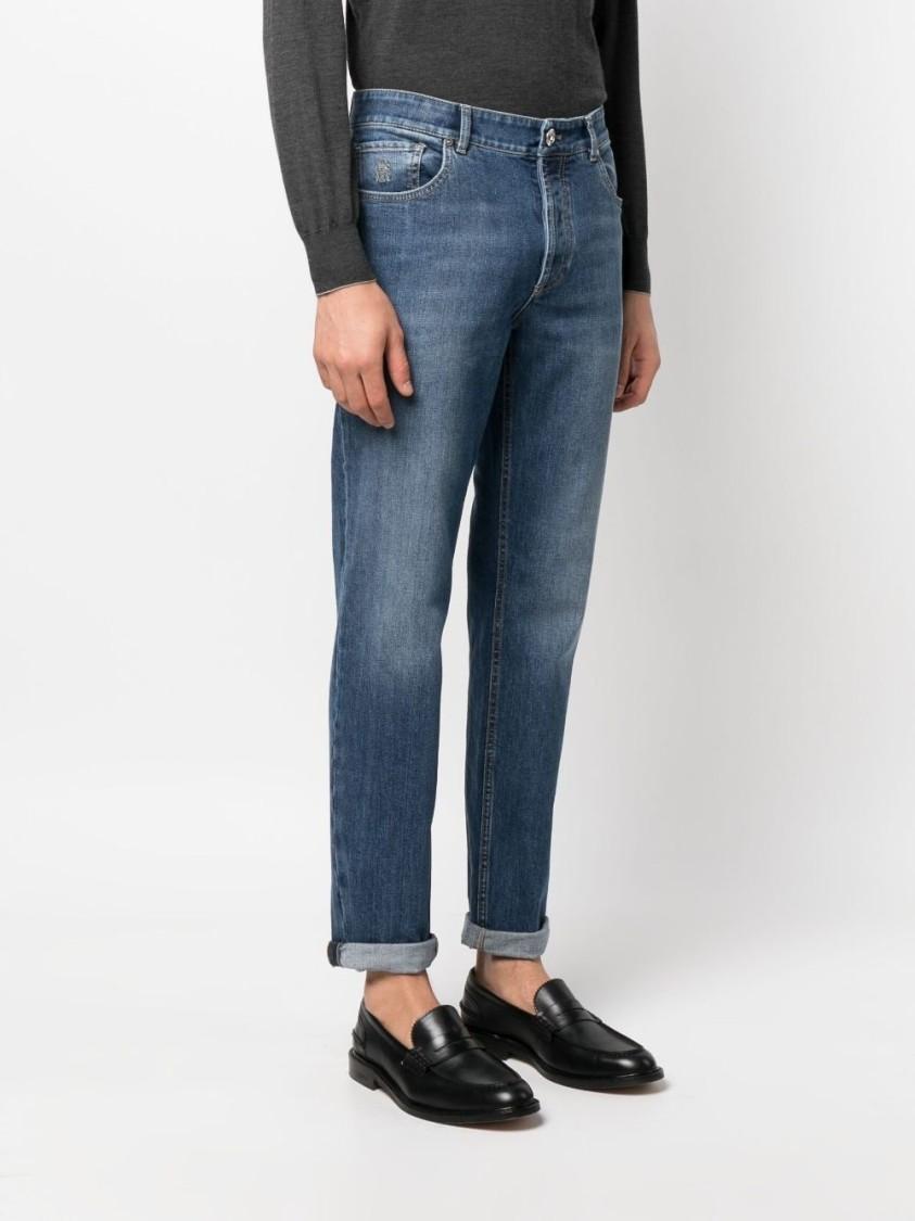 BRUNELLO CUCINELLI Denim Pants In Blue Product Image