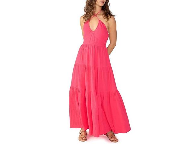 Sanctuary Tiered Halter Neck Dress (Sunkissed) Women's Clothing Product Image