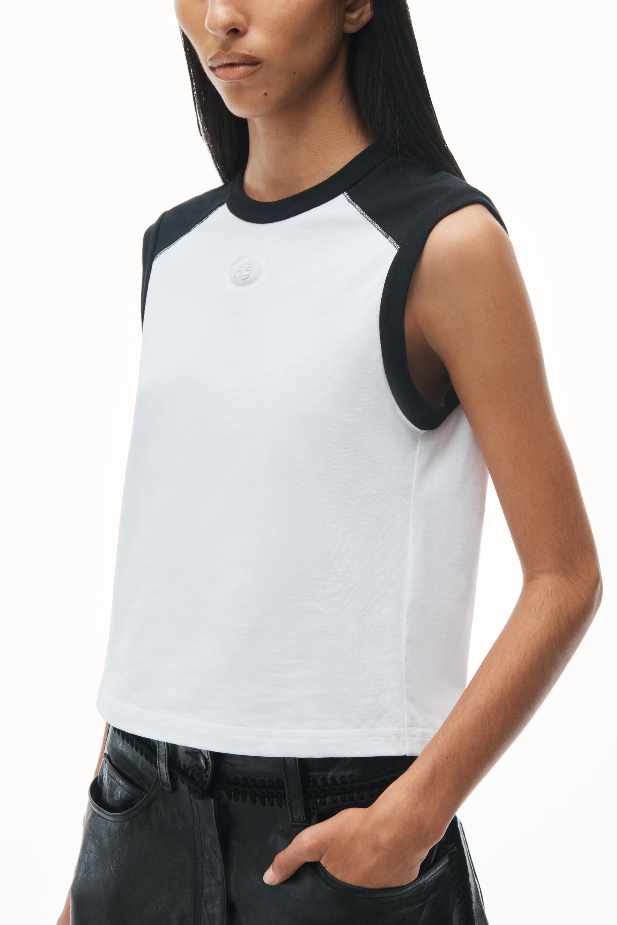 Shrunken Raglan Tee In Compact Jersey Product Image