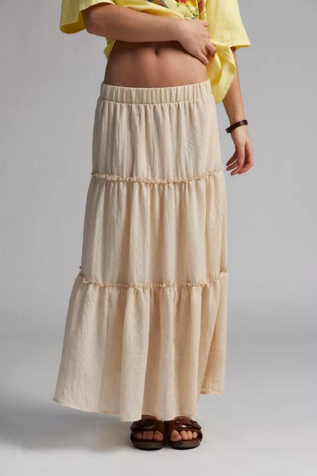 Urban Renewal Remnants Crepe Tiered Midi Skirt Product Image