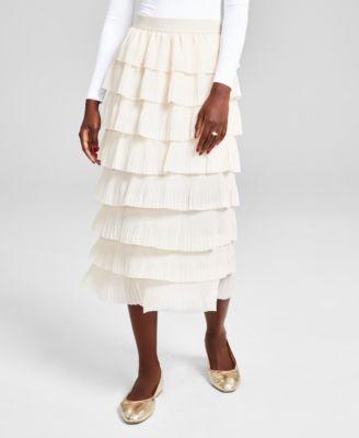 And Now This Womens Tiered Pull-On Midi Skirt, Created for Macys Product Image