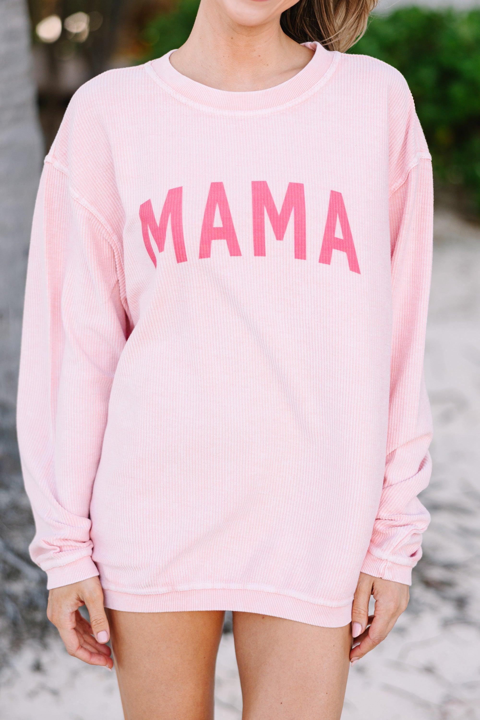 Mama Urban Pink Corded Graphic Sweatshirt Female Product Image