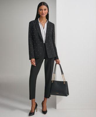 Karl Lagerfeld Womens Slim-Leg Ankle Pants Product Image