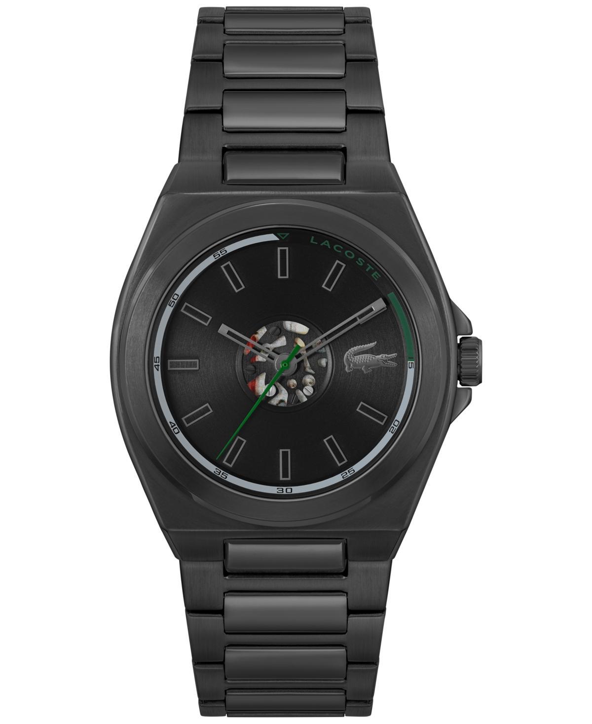 Lacoste Mens Reno Analog Black Tone Stainless Steel Bracelet Watch Product Image