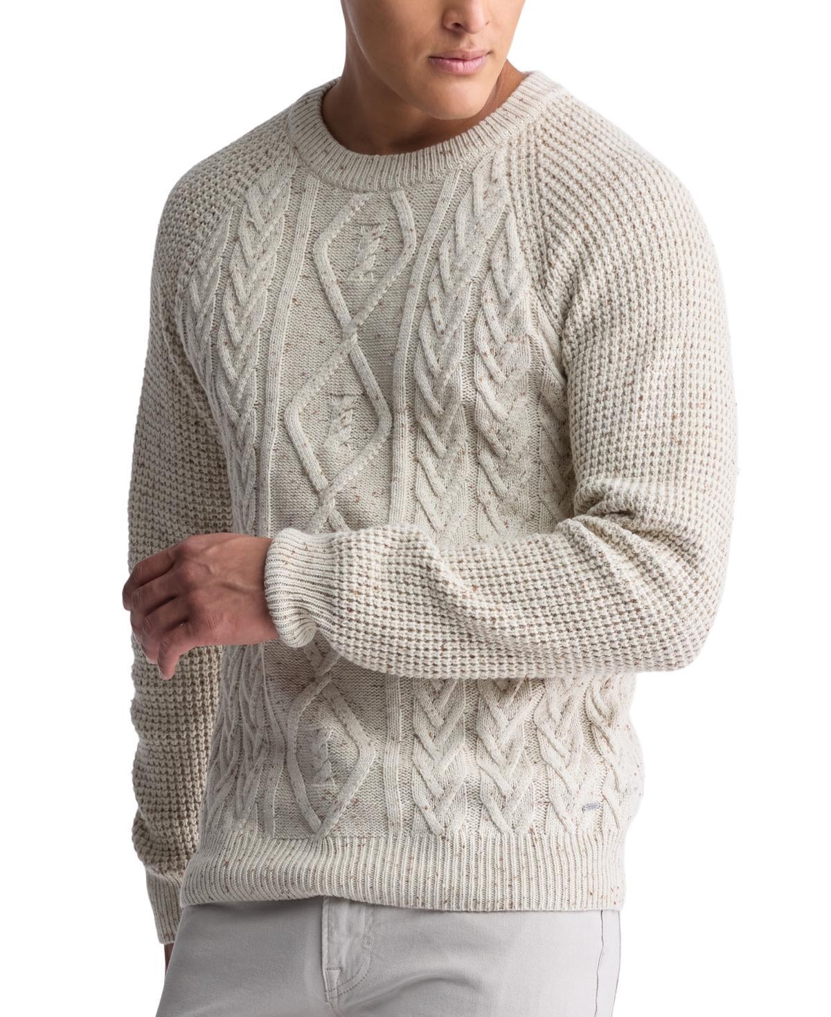 Buffalo David Bitton Mens Wallaby Nep Yarn Cable Knit Crewneck Sweater Product Image