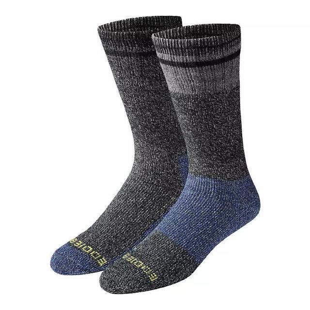 Mens Eddie Bauer Brushed Charcoal Thermal Crew Socks 2-pack Grey Marl Product Image