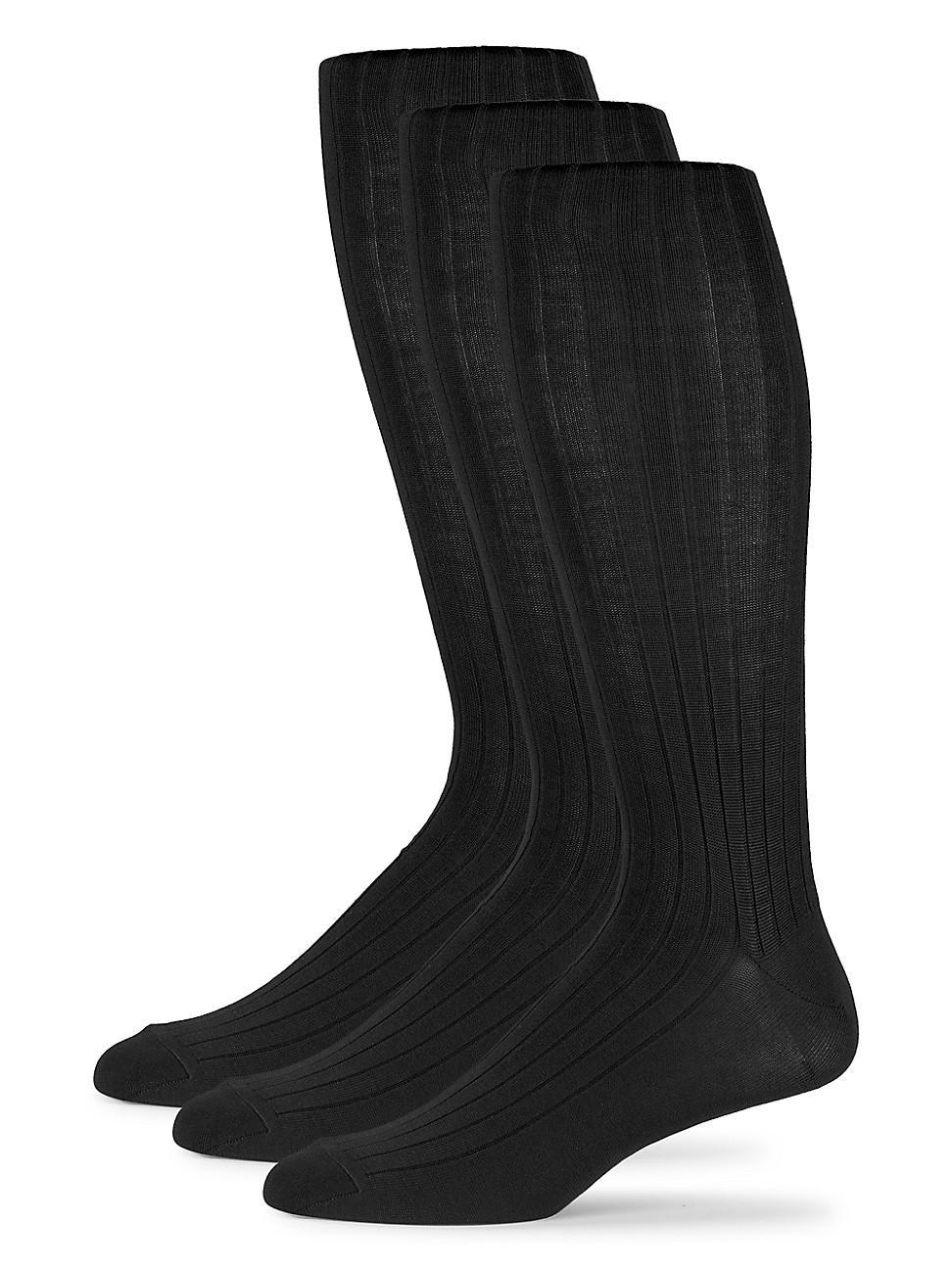 Mens COLLECTION 3-Pack Ribbed Crew Socks Set - Charcoal - Charcoal Product Image