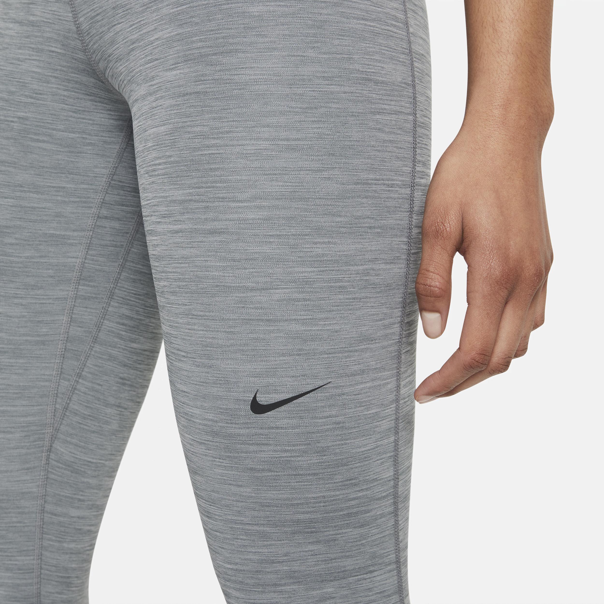 Women's Nike Pro Mid-Rise Crop Mesh-Panel Leggings Product Image