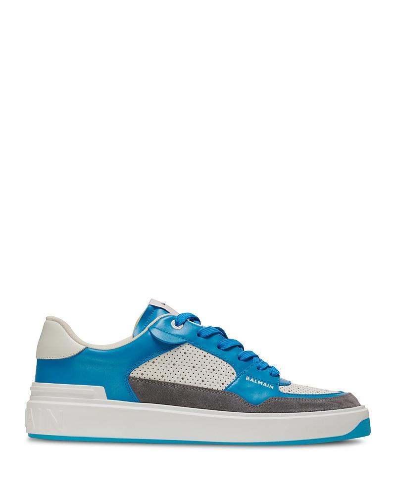 Balmain Mens B Court Flip Leather & Suede Sneaker Product Image