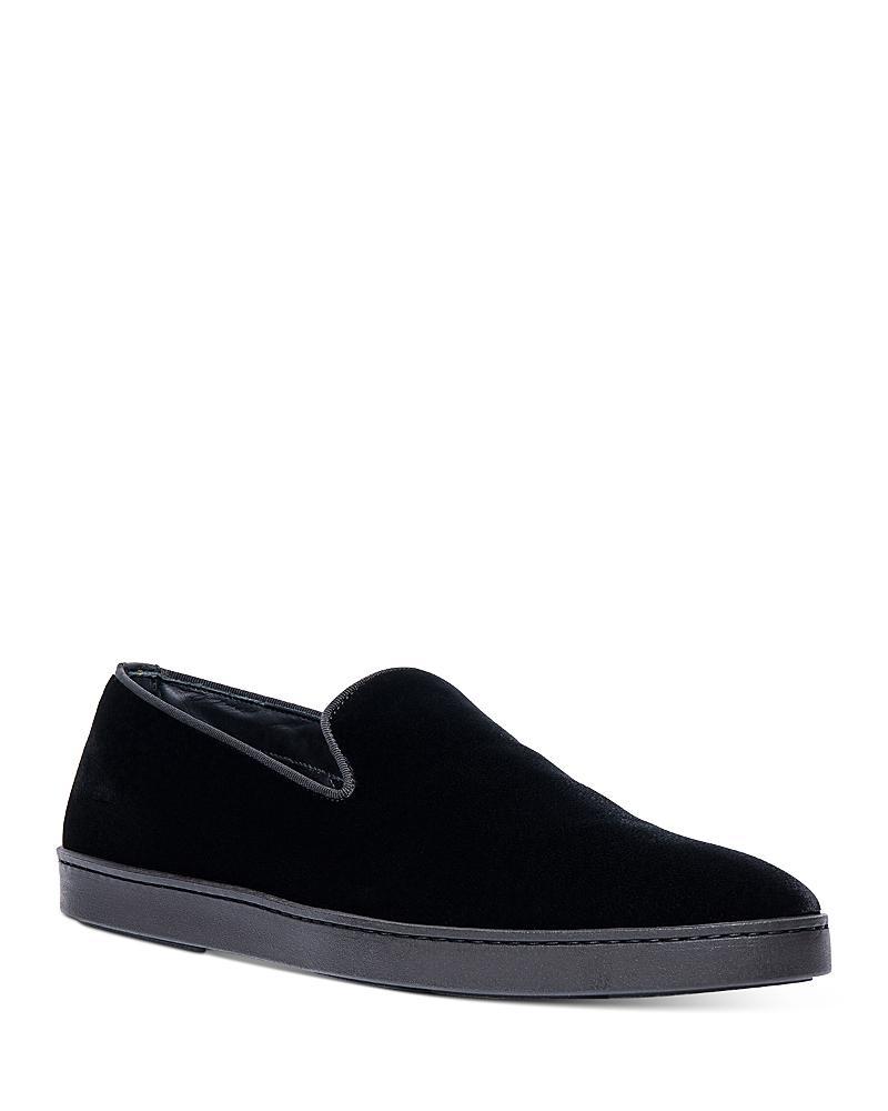 Santoni Mens Muad Slip On Velvet Loafers Product Image