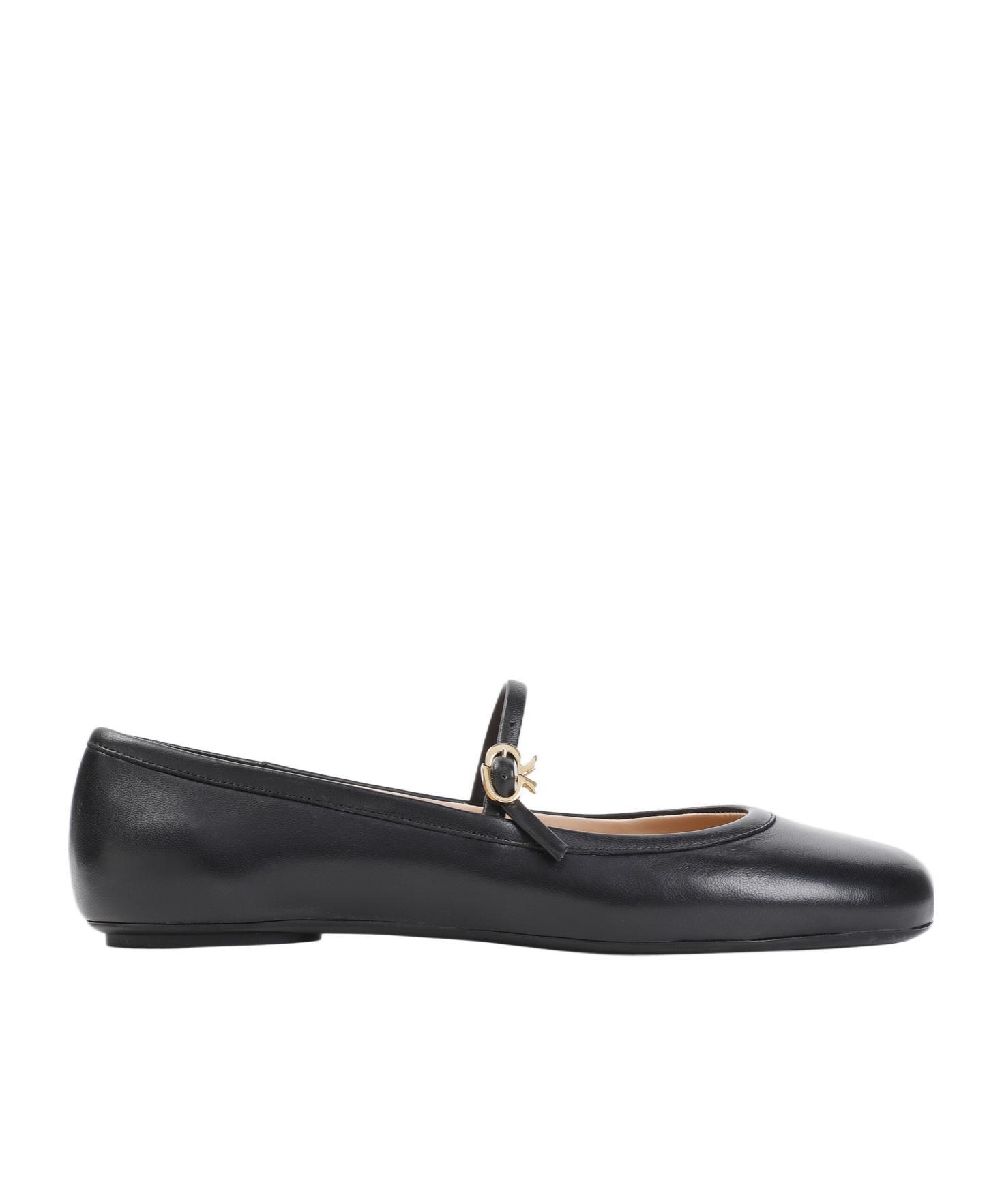 GIANVITO ROSSI Black Carla Ballerina Flats Product Image