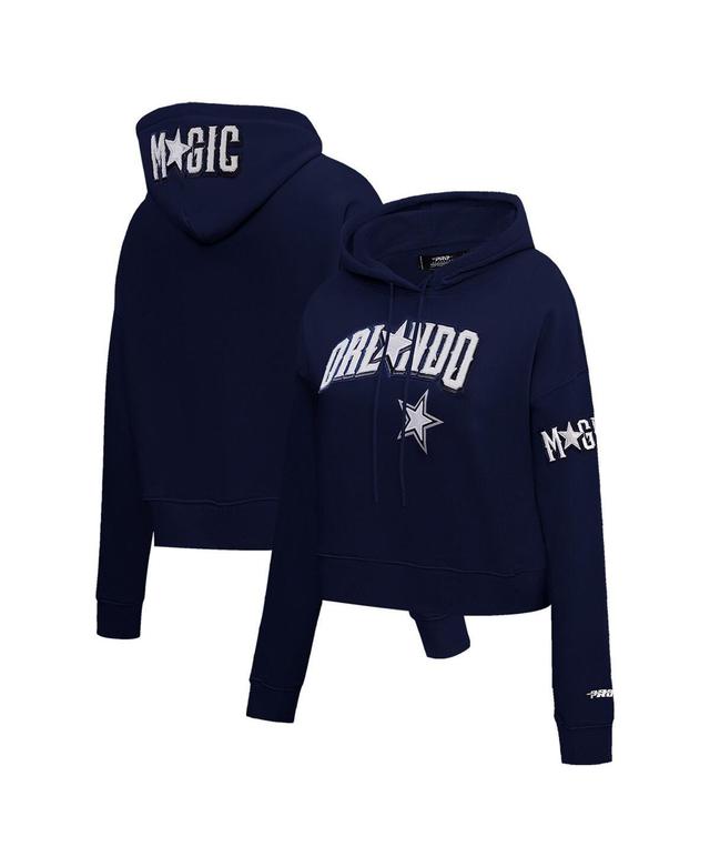 Womens Pro Standard Navy Orlando Magic 2023/24 City Edition Cropped Pullover Hoodie Product Image