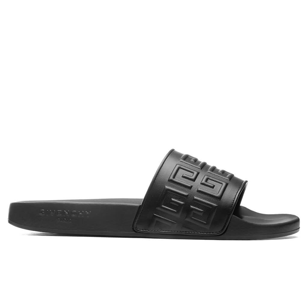 Slide 4G Flat Sandals - Black Male product image