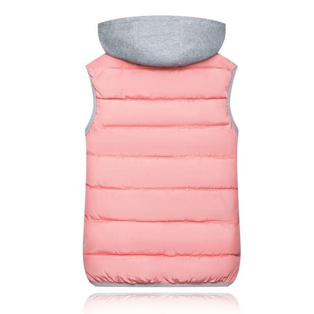 Hooded Two Tone Puffer Vest Product Image