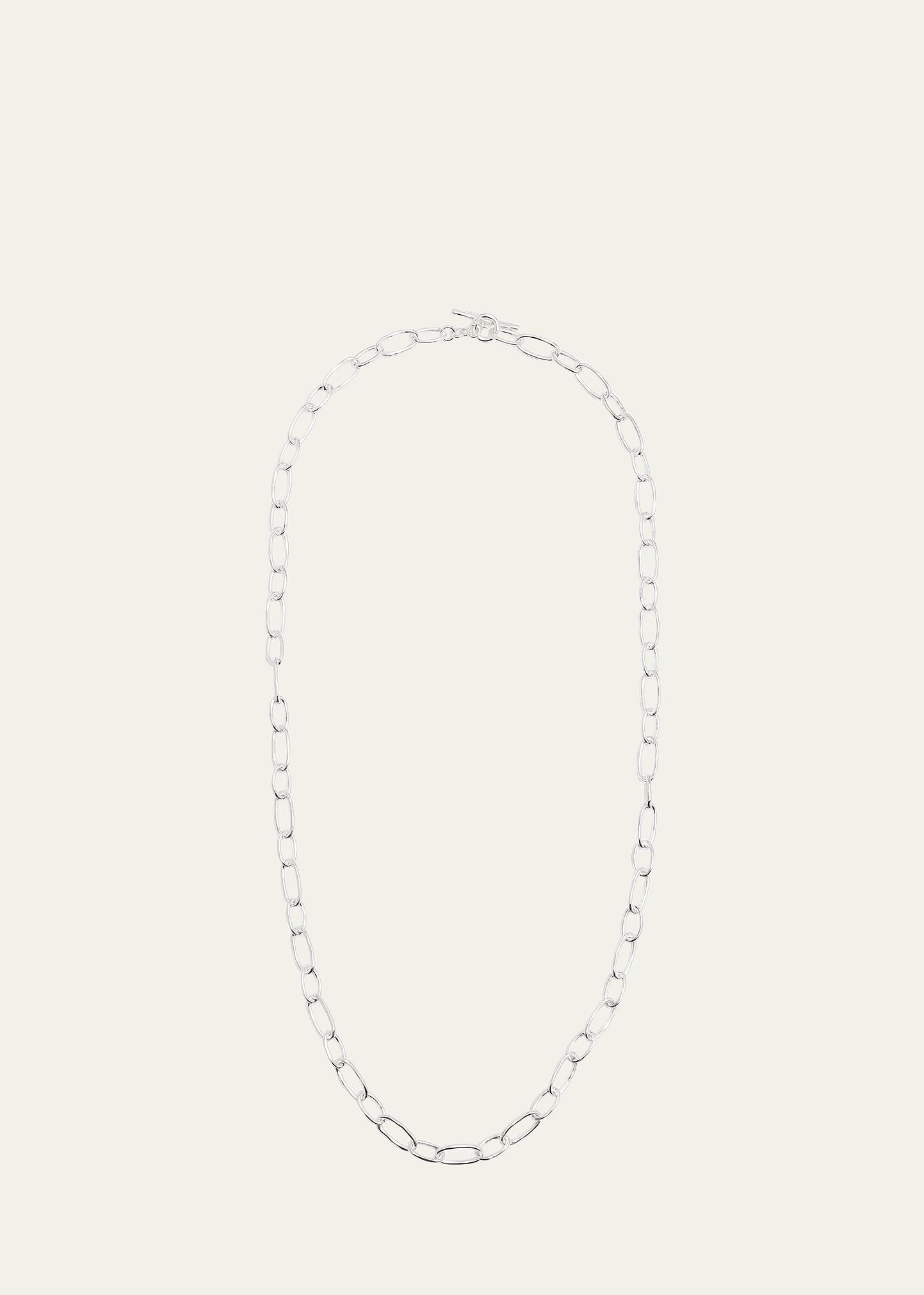 Ippolita 925 Sterling Silver Classico Faceted Oval Link Necklace, 35 Product Image