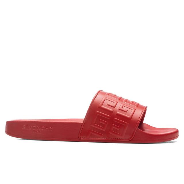 Slide 4G Flat Sandals - Red Male Product Image