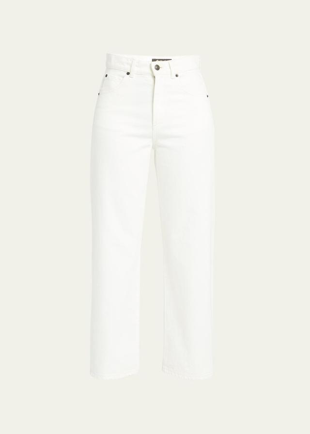 Womens Cotton Straight-Leg Jeans Product Image