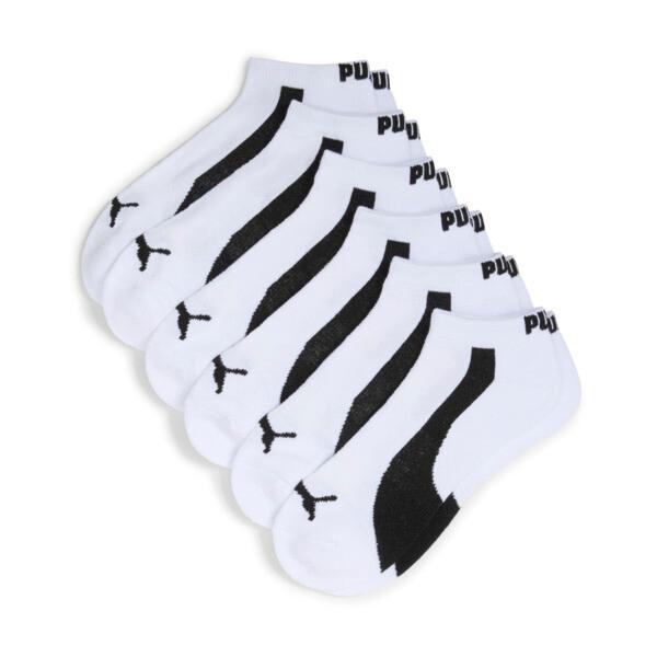 PUMA Men's Half-Terry Low Cut Socks (6 Pairs) in White/Black Product Image