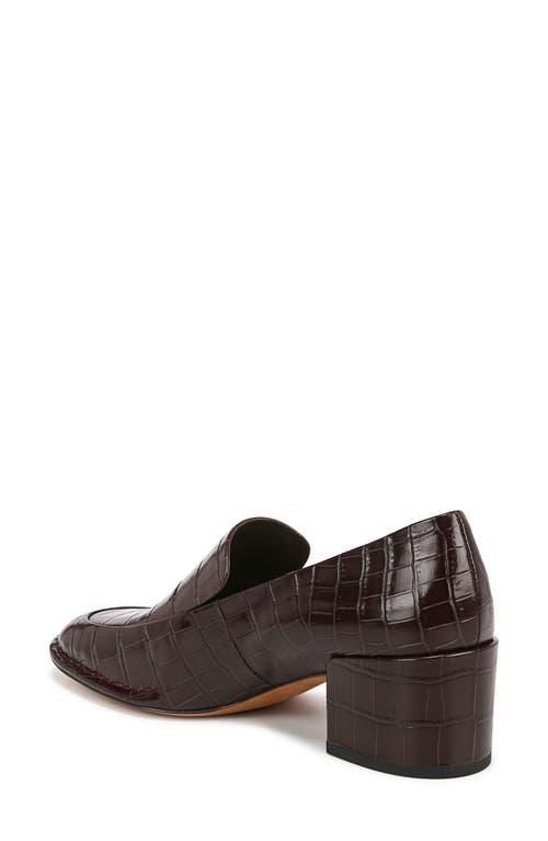 Naomi Croco Embossed Loafers In Cacao Brown Product Image