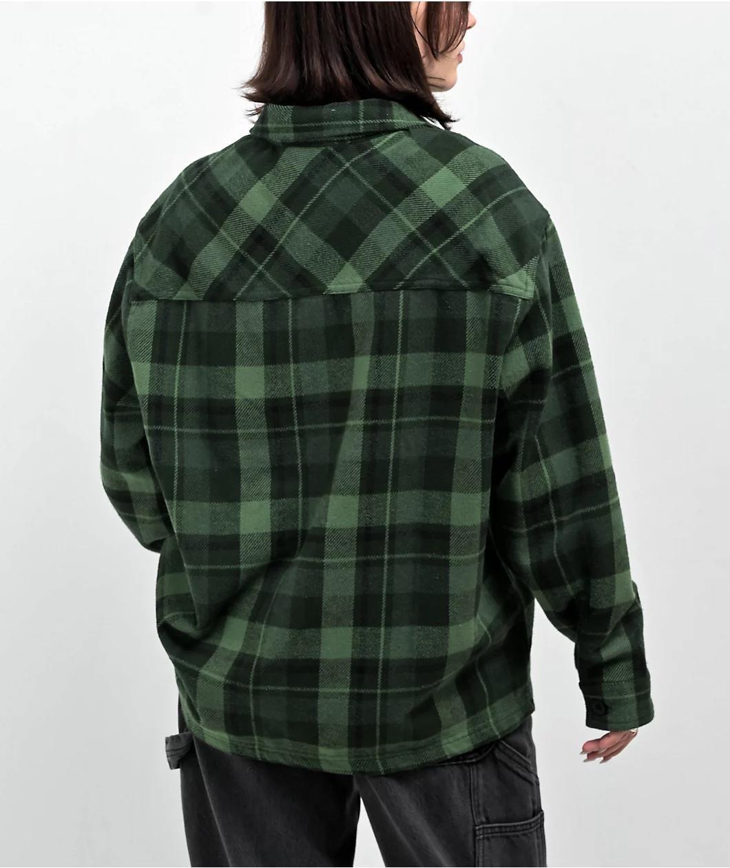 Empyre Akrin Green Plaid Flannel Shirt Product Image