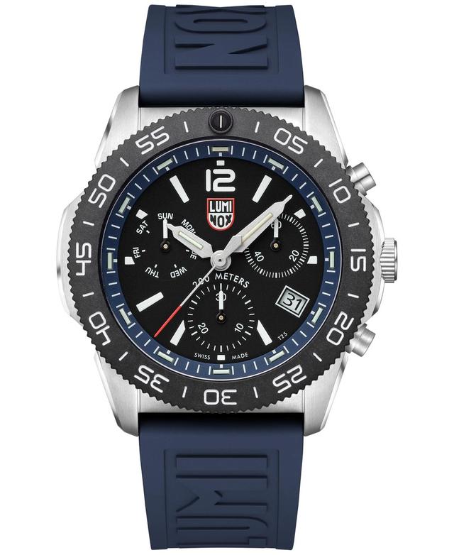 Luminox Mens Swiss Chronograph Pacific Diver Blue Rubber Strap Watch 44mm Product Image