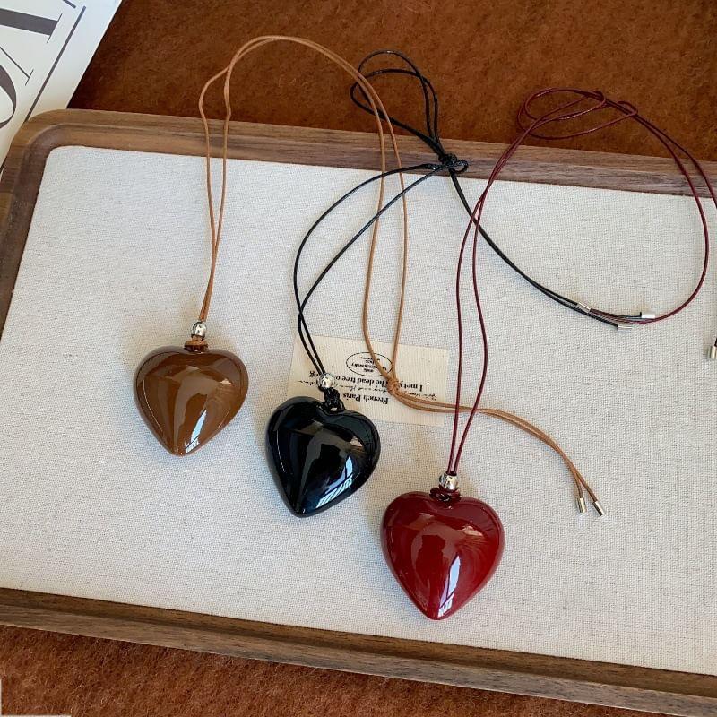 Heart-Shaped Pendant Necklace Product Image