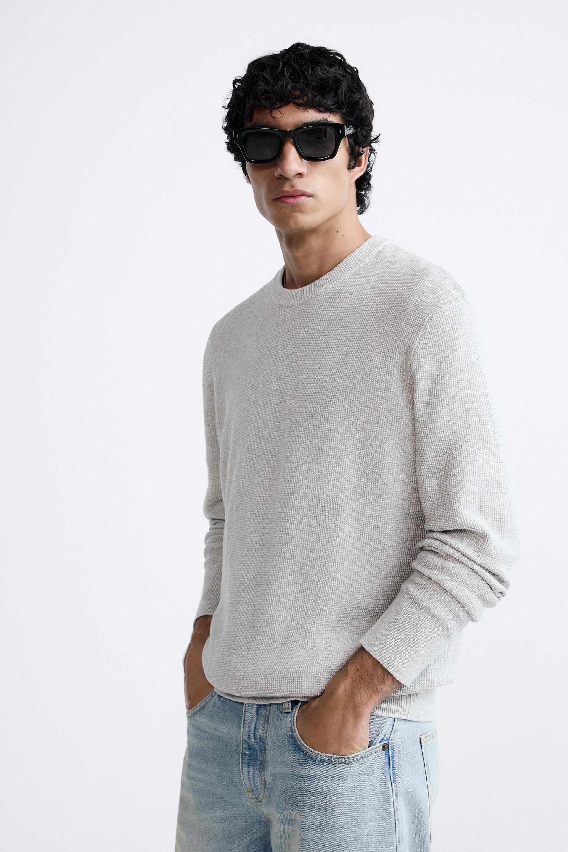 TEXTURED COTTON SWEATER Product Image