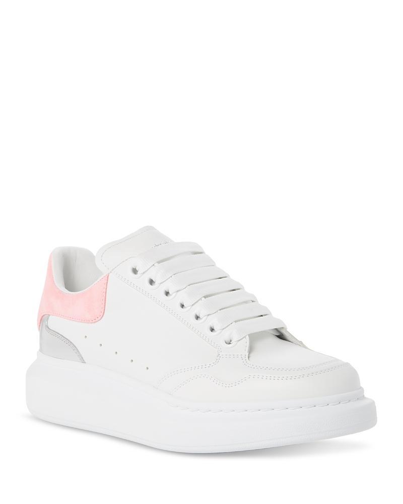 Womens Oversized Leather Low-Top Sneakers Product Image