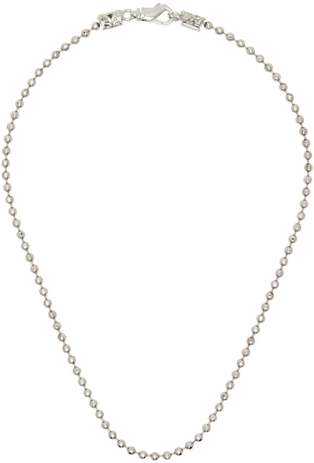 EMANUELE BICOCCHI Silver Essential Beaded Chain Necklace Product Image