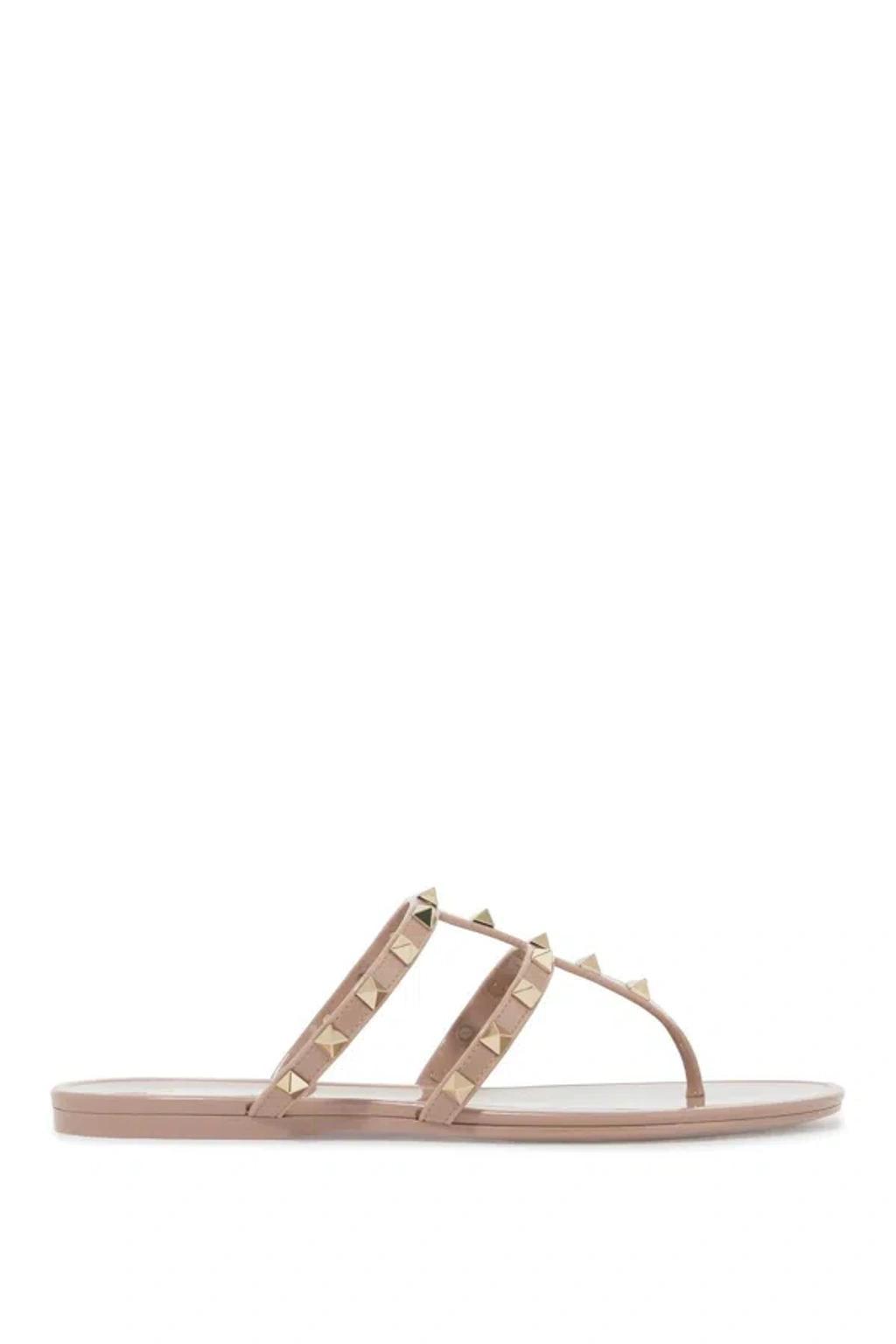 Rockstud Pvc Thong Sandals In Neutro Product Image