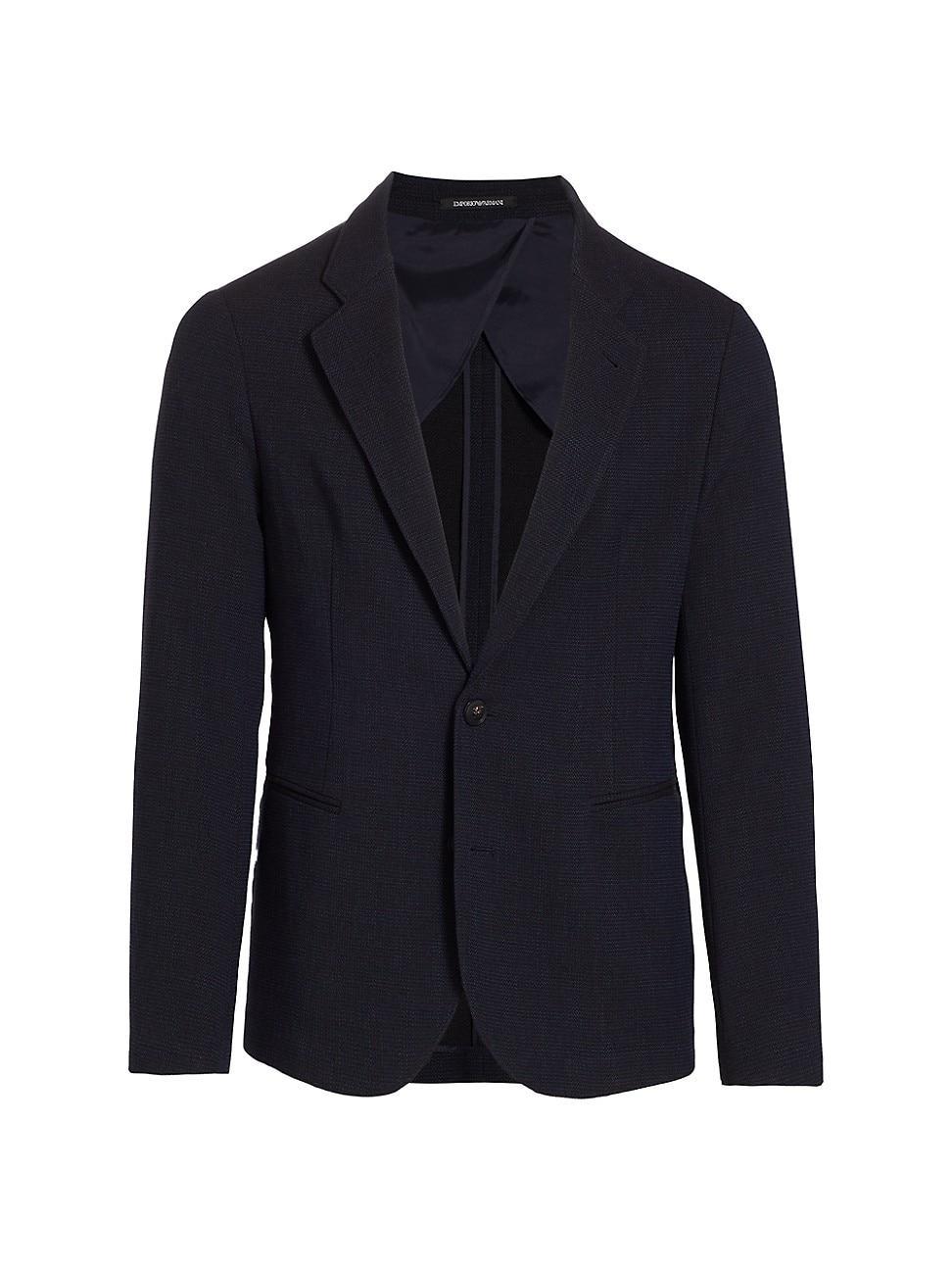 Emporio Armani Textured Virgin Wool Sport Coat Product Image