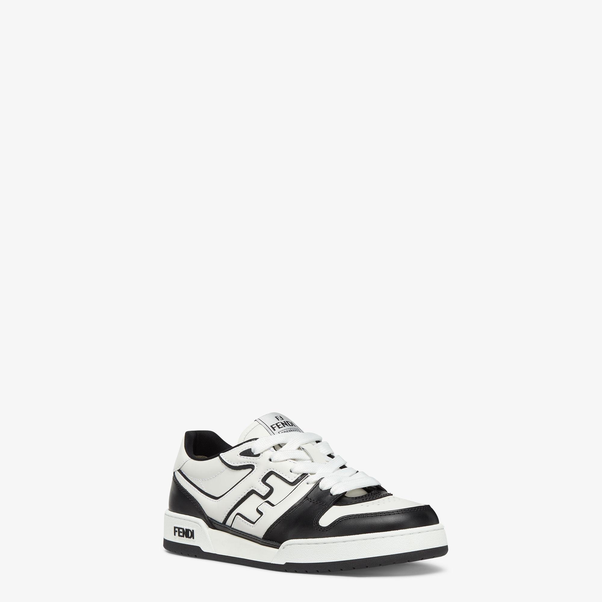 Fendi Match SneakersBlack leather low-tops Product Image