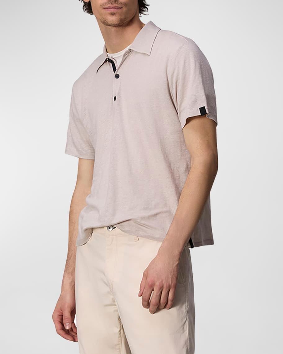 Mens Linen Polo Shirt Product Image