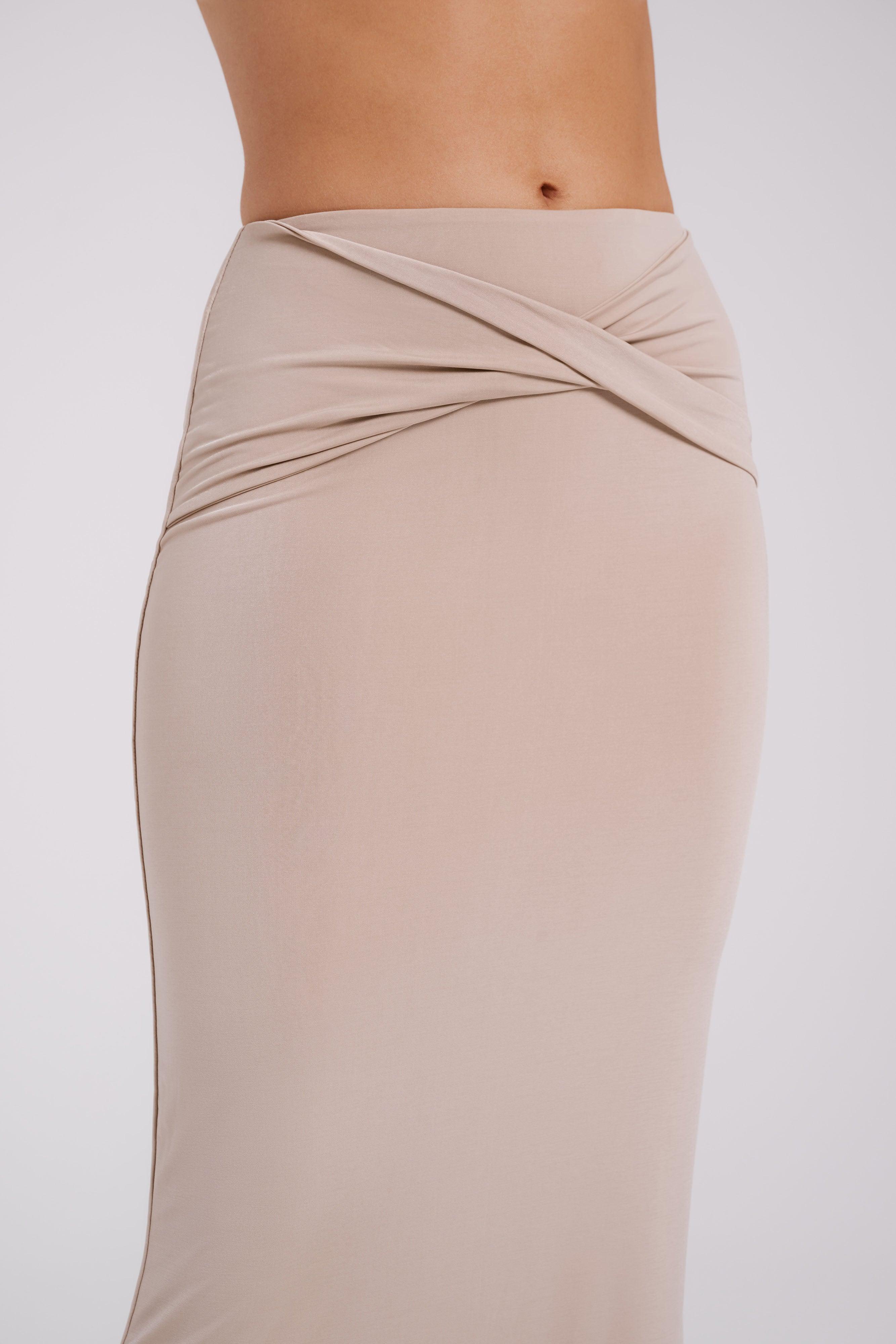 Ceri Maxi Twist Skirt - Taupe Product Image