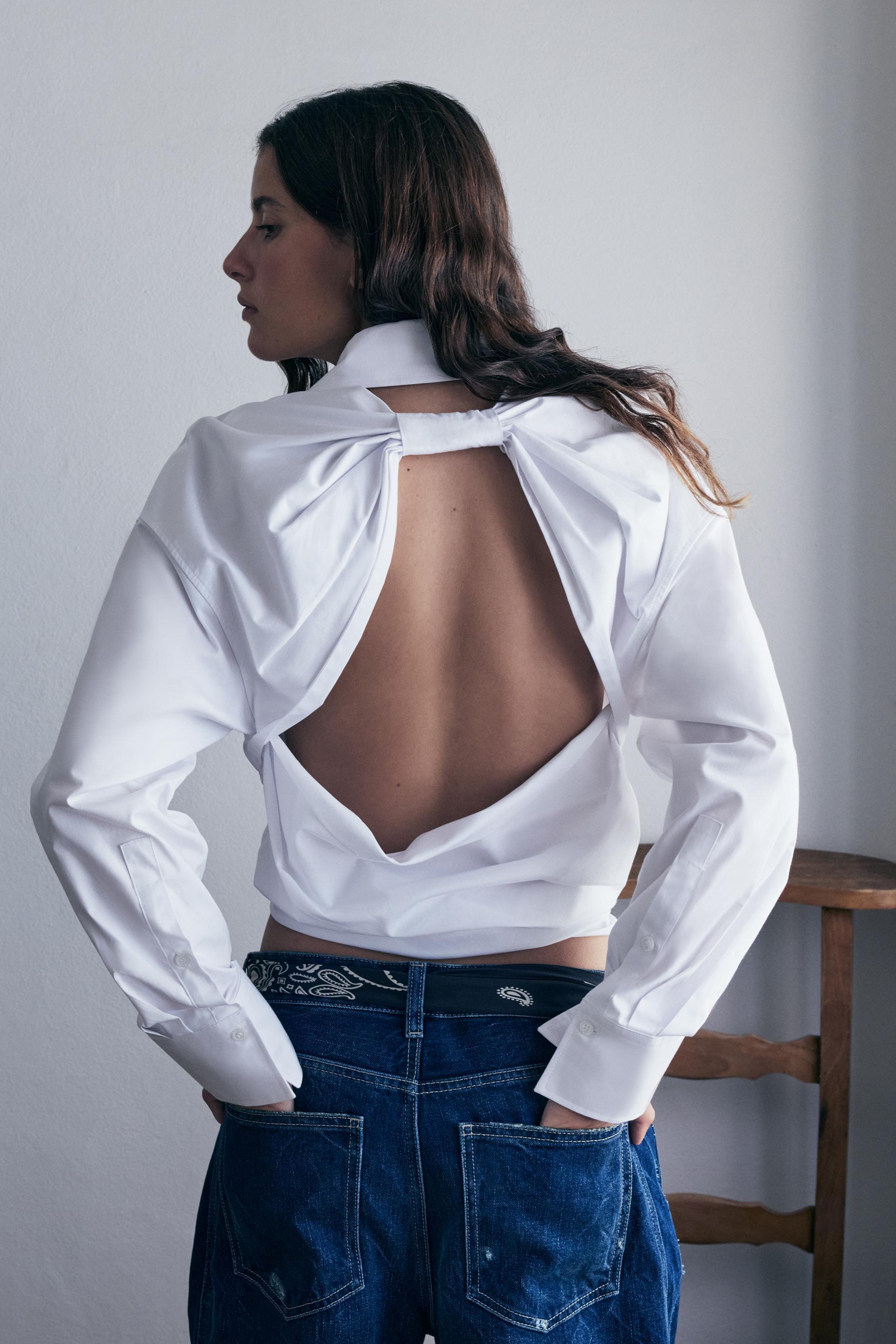 OVERSIZE SHIRT WITH BACK BOW product image