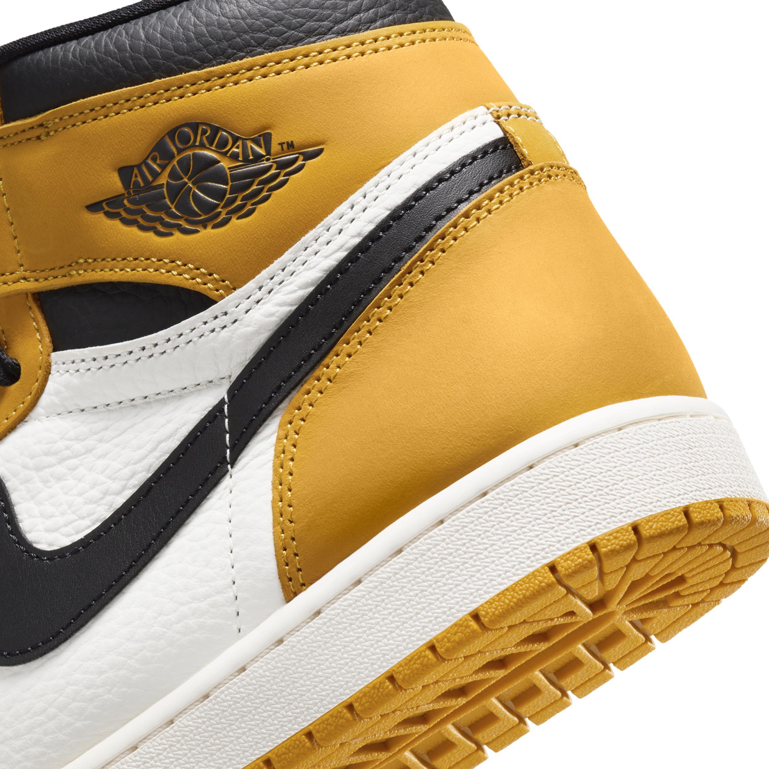 Jordan Mens Jordan Retro 1 Hi OG RMSTD - Mens Basketball Shoes Yellow Ochre/Black/Sail Product Image