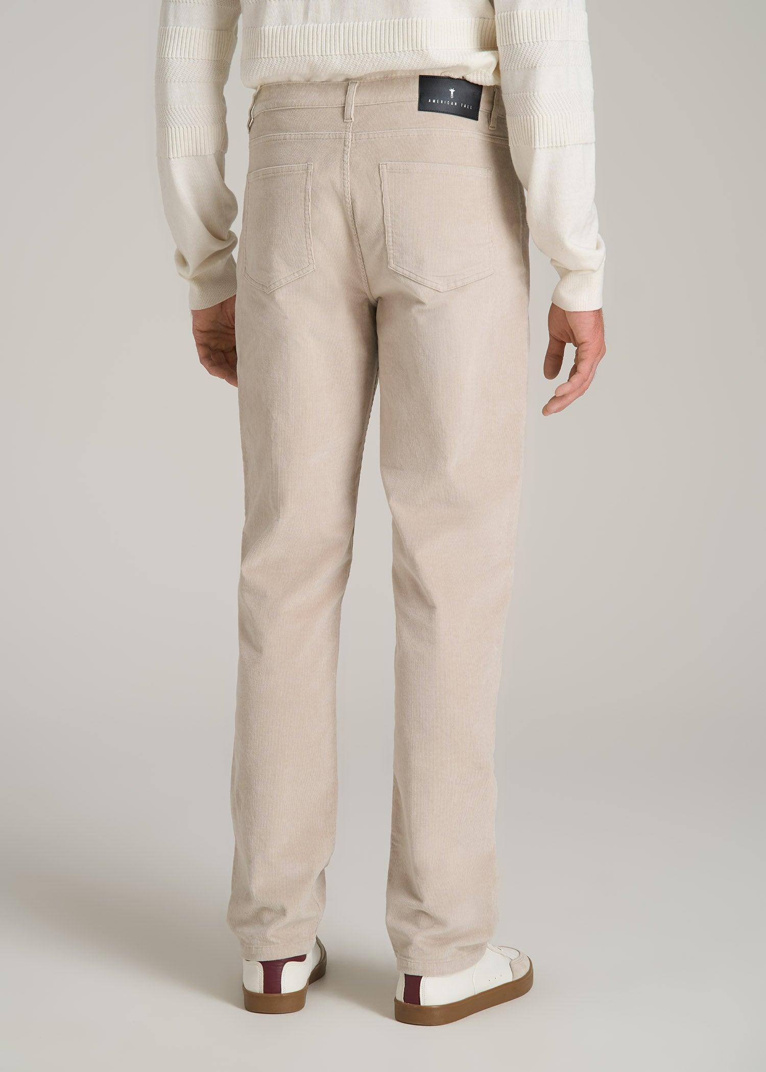 STRAIGHT-LEG Stretch Corduroy Pants for Tall Men in Drywall Tan Male Product Image