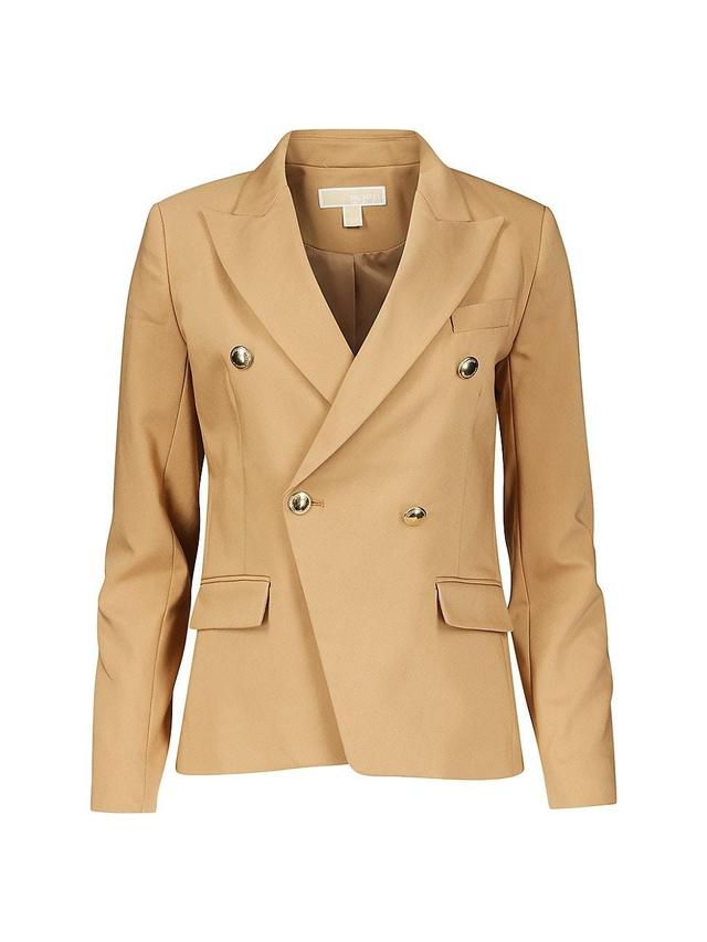 Womens Stretch-Cotton Double-Breasted Blazer Product Image