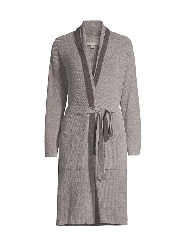 Barefoot Dreams CozyChic Ultra Lite Tipped Ribbed Short Robe Product Image