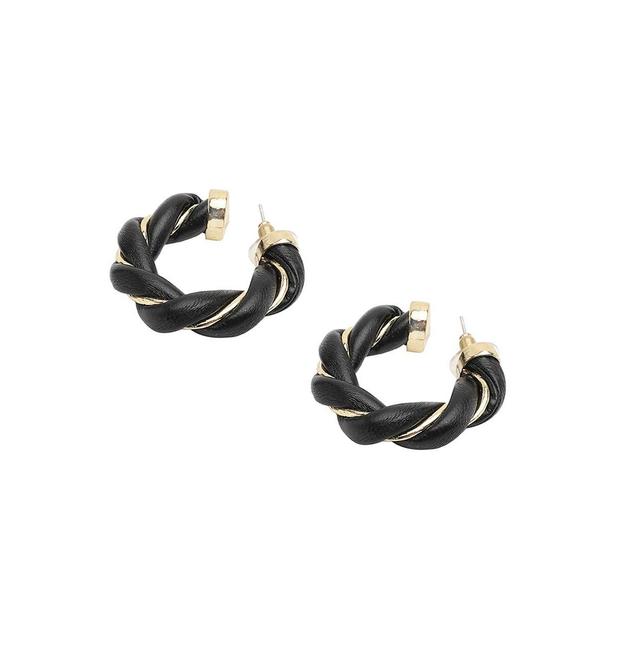 Sohi Womens Twisted Hoop Earrings Product Image