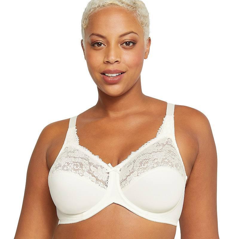 Bali Lilyette Comfort Lace Full Coverage Underwire Minimizer Bra 0428 Product Image