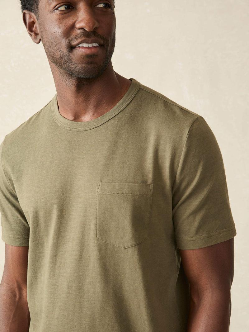 Sunwashed Pocket Tee - Olive Male Product Image