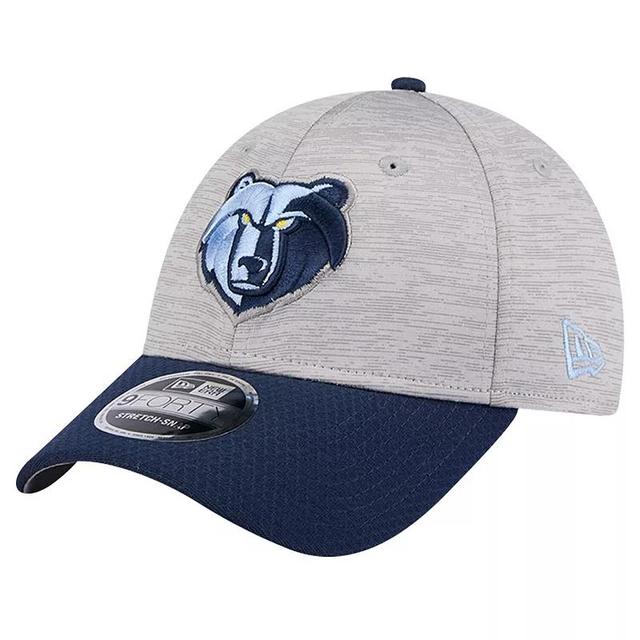 Mens New Era Heather Gray/Navy Memphis Grizzlies Active Digi-Tech Two-Tone 9FORTY Adjustable Hat Product Image