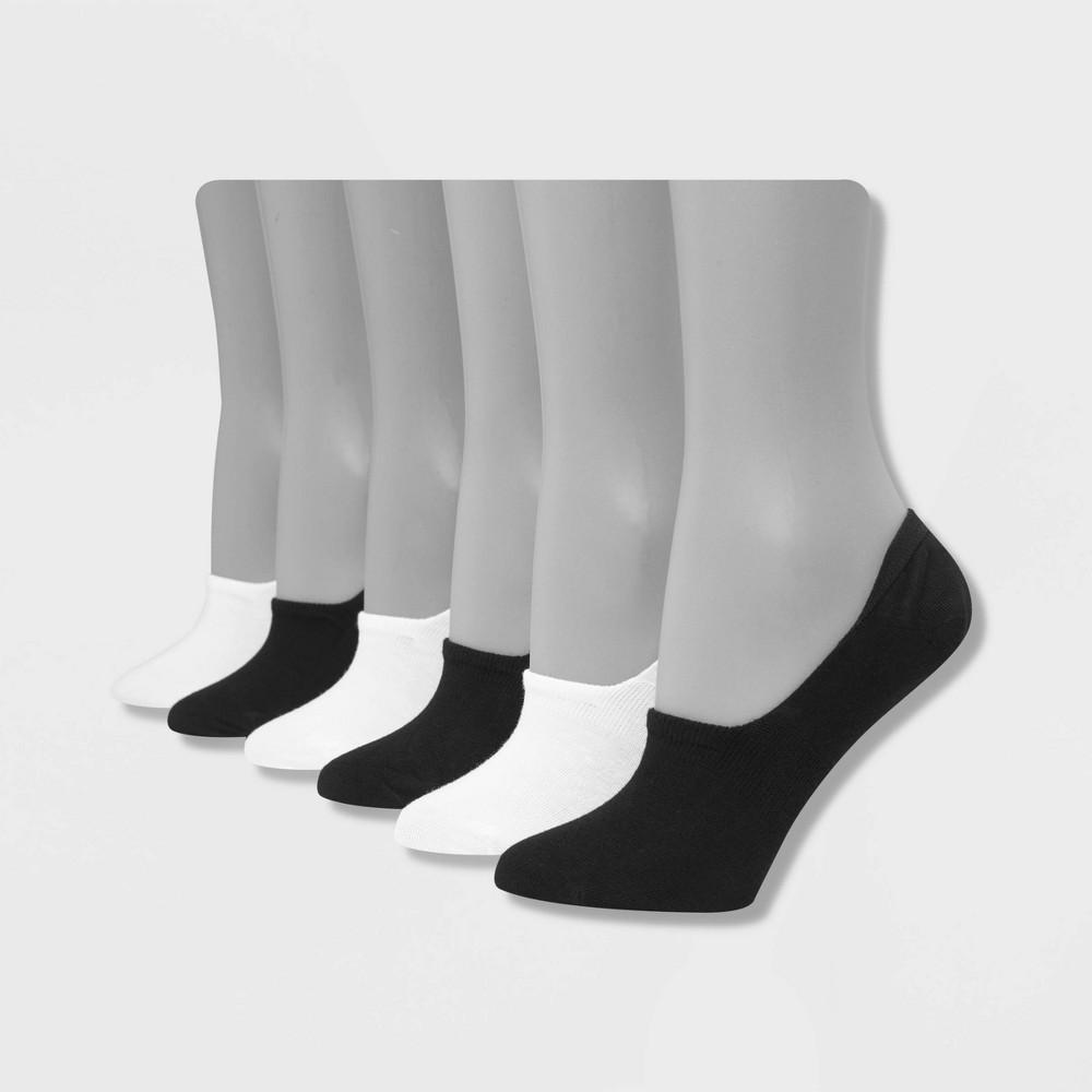 Hanes Performance Womens Extended Size Lightweight 6pk Liner Athletic Socks 8-12 Product Image