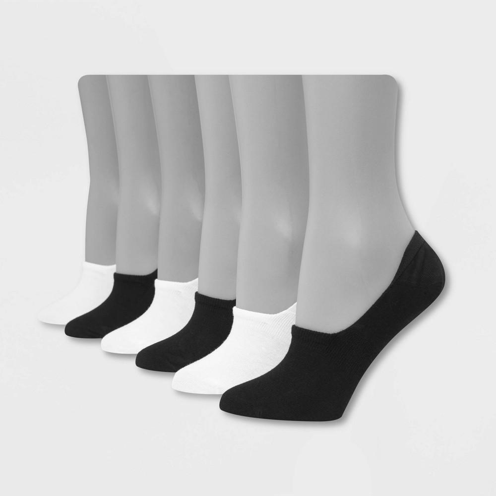 Hanes Performance Womens Extended Size Lightweight 6pk Liner Athletic Socks 8-12 Product Image