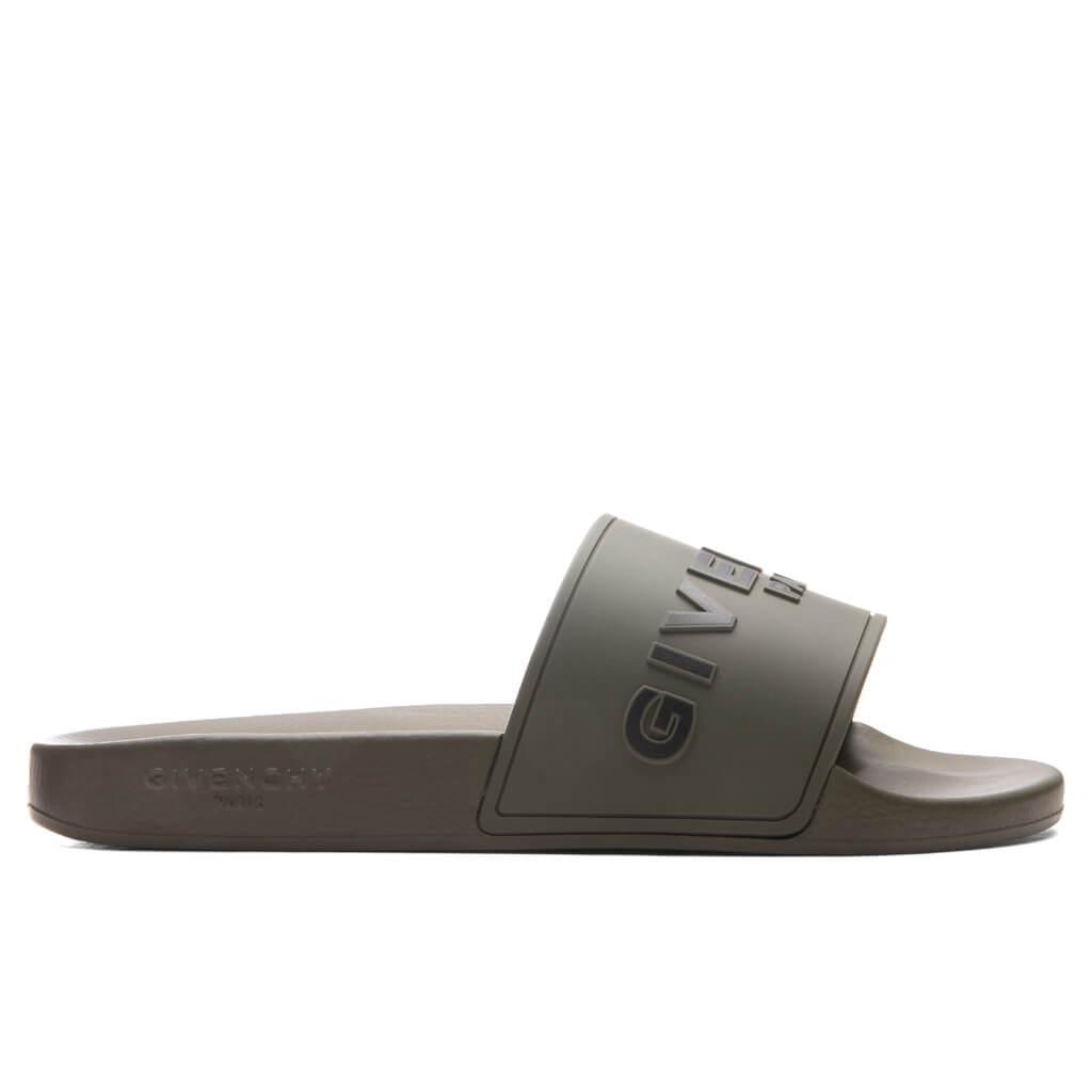 Slide Flat Sandals - Khaki Male Product Image